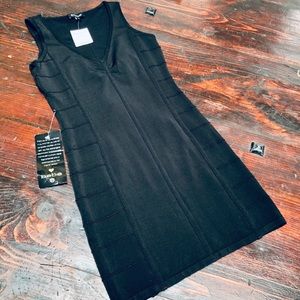 BEBE Black Racerback Ottoman Mini Dress NWT